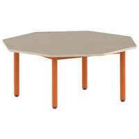 Table Carélie octogonale Ø 120 cm fixe 4 pieds stratifié Mobidecor - Image 4