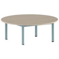 Table Carélie ronde Ø 120 cm mobile 4 pieds stratifié Mobidecor - Image 5
