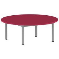 Table Carélie ronde Ø 120 cm mobile 4 pieds stratifié Mobidecor - Image 2