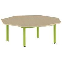Table Carélie octogonale Ø 120 cm mobile 4 pieds stratifié Mobidecor - Image 2