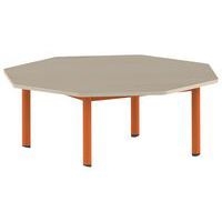 Table Carélie octogonale Ø 120 cm mobile 4 pieds stratifié Mobidecor - Image 6
