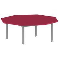 Table Carélie octogonale Ø 120 cm mobile 4 pieds stratifié Mobidecor - Image 3