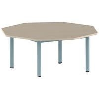 Table Carélie octogonale Ø 120 cm mobile 4 pieds stratifié Mobidecor - Image 4
