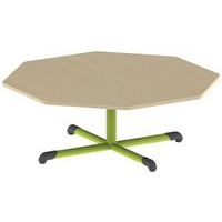 Table Bandana octogonale Ø 120 cm fixe piètement central stratifié - Image 6