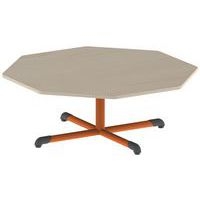 Table Bandana octogonale Ø 120 cm fixe piètement central stratifié - Image 5