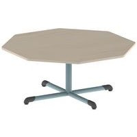 Table Bandana octogonale Ø 120 cm fixe piètement central stratifié - Image 9