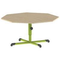 Table Bandana octogonale Ø 120 cm réglable piètement central stratifié - Image 2