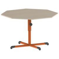 Table Bandana octogonale Ø 120 cm réglable piètement central stratifié - Image 7
