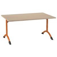 Table Sara rectangulaire 120 x 80 cm fixe dégagement latéral stratifié - Image 5