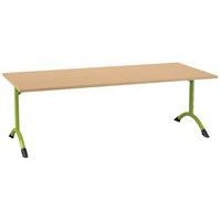 Table Sara rectangulaire 180 x 80 cm fixe dégagement latéral stratifié - Image 7