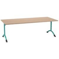 Table Sara rectangulaire 180 x 80 cm fixe dégagement latéral stratifié - Image 8