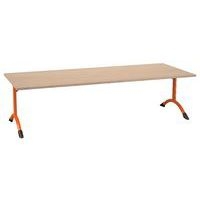 Table Sara rectangulaire 200 x 80 cm fixe dégagement latéral stratifié - Image 8