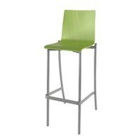 Tabouret Best 4 pieds hauteur 80 cm coque bois naturel ou teinté - Image 2