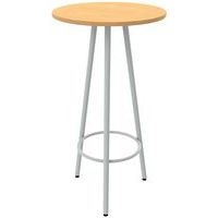Mange debout Ø 60 cm hauteur 110 cm stratifié hêtre 350/alu 9006 - Image principale