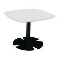 Table Host 60 x 60 x h 45 cm plt Blanc pied tulipe Noir - Image principale