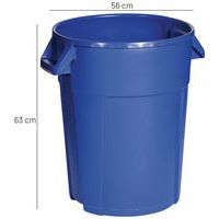 Conteneur rond agréé alimentaire 85 L Bleu - Image 2