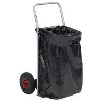 Diable acier porte sac poubelles - Roues pneumatiques - Force 150 kg - Image 3