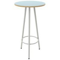 Mange debout Ø 60 cm hauteur 110 cm stratifié bleu/alu 9006 - Image principale