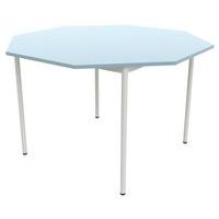 Table 4 pieds droits octogonale Ø 120 cm stratifié ABS - Image principale
