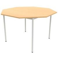 Table 4 pieds droits octogonale Ø 120 cm stratifié ABS - Image 5