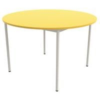 Table 4 pieds droits ronde Ø 120 cm stratifié ABS - Image 2