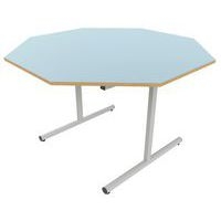 Table dégagement latéral octogonale Ø 120 cm stratifié ABS - Image 4