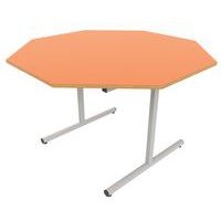 Table dégagement latéral octogonale Ø 120 cm stratifié ABS - Image 2