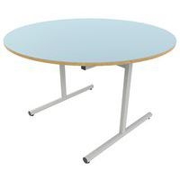 Table dégagement latéral ronde Ø 120 cm stratifié ABS - Image 2