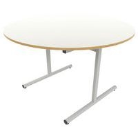 Table dégagement latéral ronde Ø 120 cm stratifié ABS - Image 3