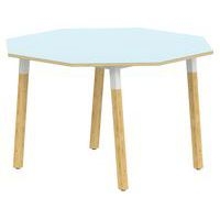 Table 4 pieds inclinés métal/bois octogonale Ø 120 cm stratifié ABS - Image 2