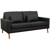 Canapé 2 places Stockolm PVC non feu noir - Image principale