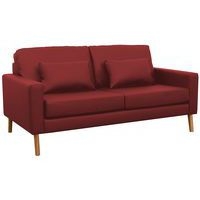 Canapé 3 places Stockolm PVC non feu lie-de-vin - Image principale