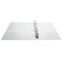 Classeur plastique A4 blanc dos: 75mm 4 anneaux en 50 mm de diamètre - Image 3