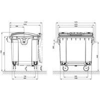 Conteneur à déchet - 1100 L Vert - Image 9