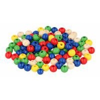 Sachet 140 perles bois rondes multicolores 8 mm - Image 2