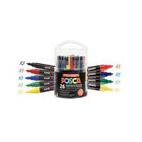Seau 26 marqueurs peinture couleurs classiques + masques - Image principale