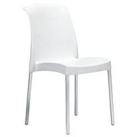 Lot de 6 chaises Jenny 4 pieds lin/alu - Image principale