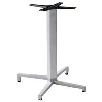 Pied de table Domino fixe hauteur 73 cm colonne carrée - argent - Image principale