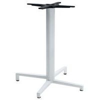 Pied de table Domino fixe hauteur 73 cm colonne ronde - argent - Image principale