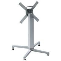Pied de table Domino rabattable hauteur 73 cm colonne carrée - argent - Image principale