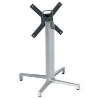 Pied de table Domino rabattable hauteur 73 cm colonne ronde - argent - Image principale