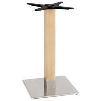 Pied de table Tiffany base carrée colonne hêtre S-CAB - Image 3