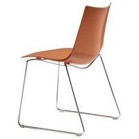 Chaises Zebra piètement traîneau peint ou chromé lot de 2 S-CAB - Image 3