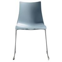 Chaises Zebra piètement traîneau peint ou chromé lot de 2 S-CAB - Image 4