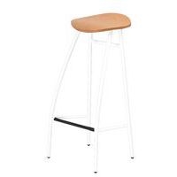 Tabouret haut Diablo assise bois verni - Image 6