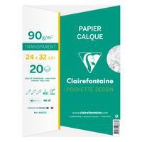Pochette 20 feuilles papier calque 24x32 90g - Image 2