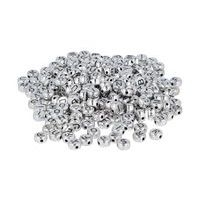 Bocal 1200 perles plastique lettres dia7mm trou1.2mm argent - Image principale