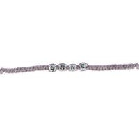 Bocal 1200 perles plastique lettres dia7mm trou1.2mm argent - Image 2