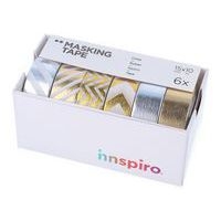 Lot 6 rouleaux masking tape doré/argenté 15 mm x 10 m - Image 2