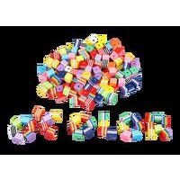 Sachet 200 perles multicolores carrées 10mm - Image principale